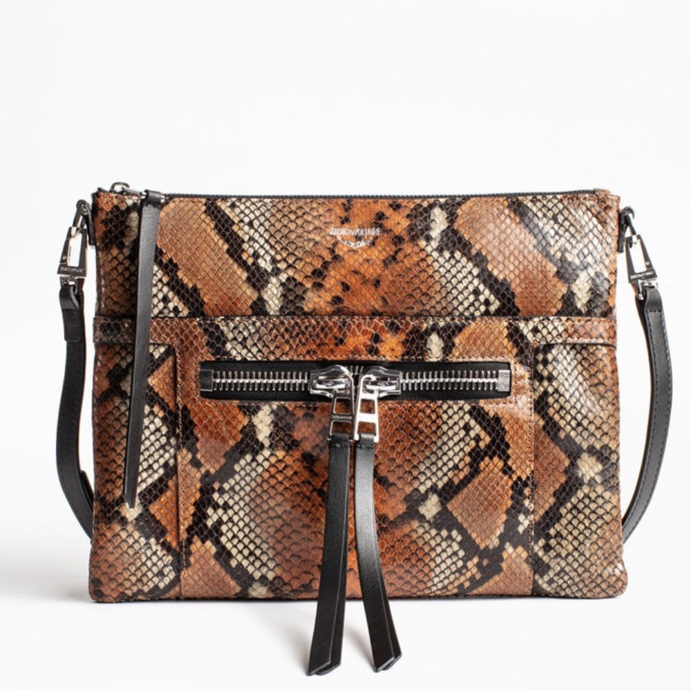 ZADIG & VOLTAIRE Panglo Zip Wild Crossbody Oversized Clutch